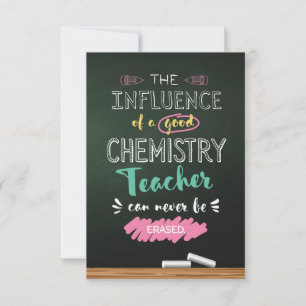 Influence of a Good Chemistry Teacher Thank You Card