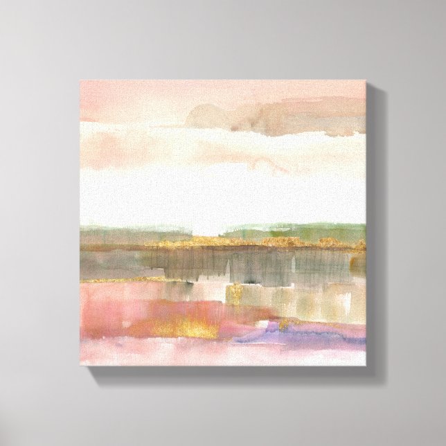 Influence of Line and Colour Gold Crop Canvas Print (Front)