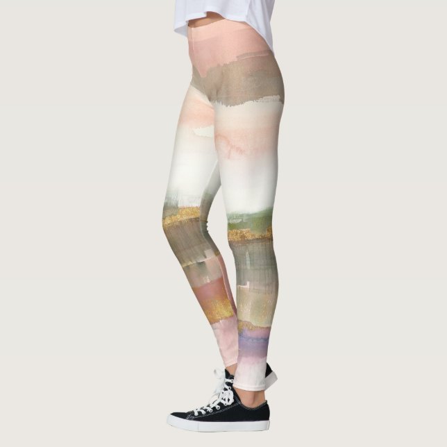 Influence of Line and Colour Gold Crop Leggings (Left)