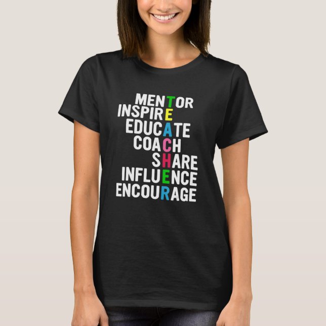 influence share educate encourage mentor inspire c T-Shirt (Front)