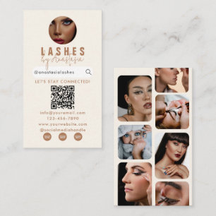 Influencer Beauty Makeup Artist Hair Lashes Photos Business Card