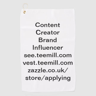 influencer golf towel