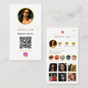 Influencer Photo Feed Grid Social Media QR Code Business Card
