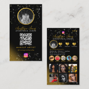 Influencer Photo Feed Grid Social Media Sparkles Business Card