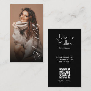 Influencer Photo Social Media QR Code Business Card