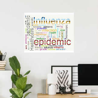 influenza flu Related Text Poster