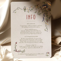 Info & Details Vintage Victorian Floral Wedding