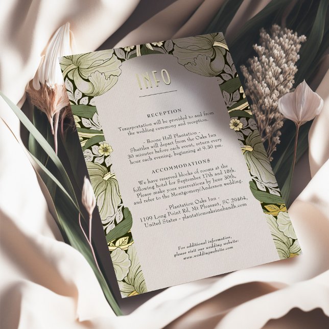 Info & Details Warm Sage Green Foil Wedding (Creator Uploaded)