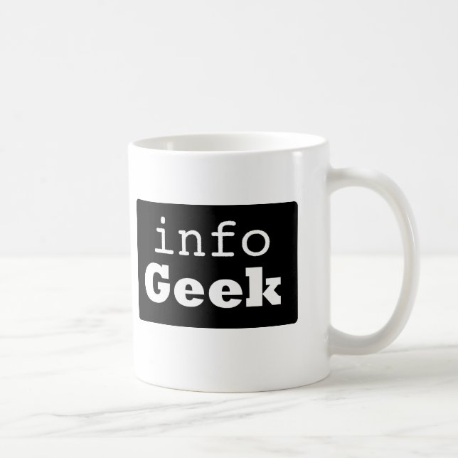 Info Geek mug (logo: white text, black background) (Right)