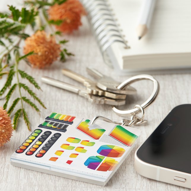 Infographic Elements and Data Visualisation Key Ring (Creator Uploaded)