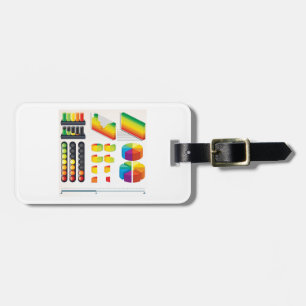Infographic Elements and Data Visualization Luggage Tag