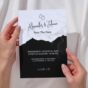 Informal Minimalist Black & White, Website Qr Code Save The Date