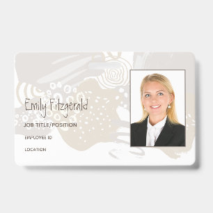 Informal Photo ID Feminine Business Pattern Badge