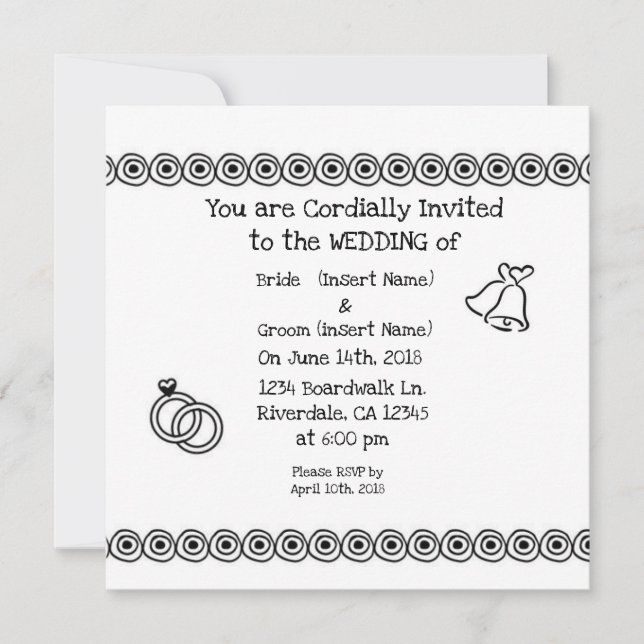 Informal Wedding Invitation (Front)