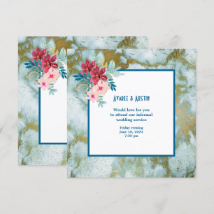 Informal Wedding Watercolor Flowers Invitation
