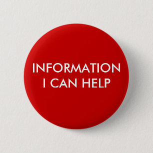 INFORMATION 6 CM ROUND BADGE