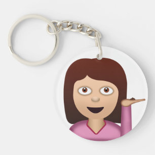 Information Desk Person Emoji Key Ring