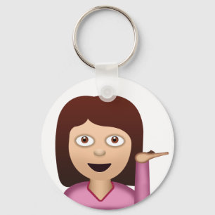 Information Desk Person Emoji Key Ring
