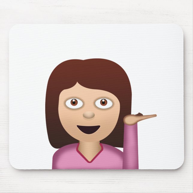 Information Desk Person Emoji Mouse Mat (Front)