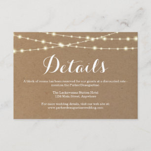 Information Enclosure Card   Rustic Kraft