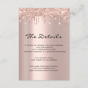 Information Enclosure Card Wedding Details Navy