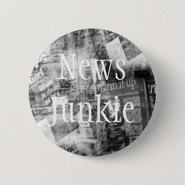 Information Junkie Customisable Button (Front)
