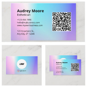 Information Logo Templates Aesthetician Business Card