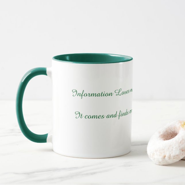 Information loves me mug (With Donut)