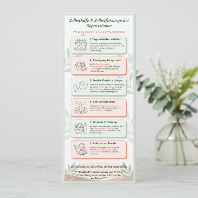 Information Sheet Depression for Clients/Patients Invitation (Standing Front)