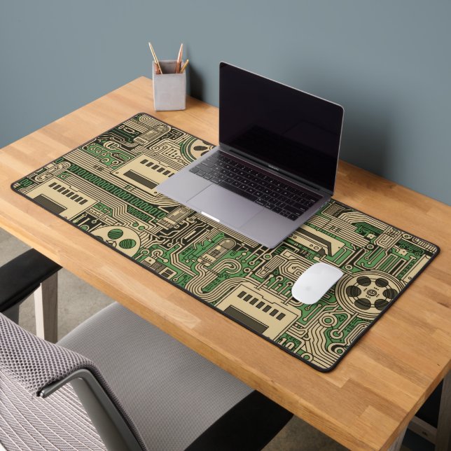 Information Stream - Retro Computing Desk Mat (Office 2)