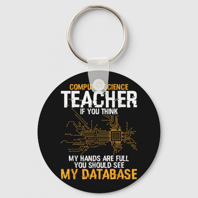 Information Technology Database Computer Science T Key Ring (Front)