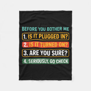 Information Technology Tech _ Funny Technical Supr Fleece Blanket