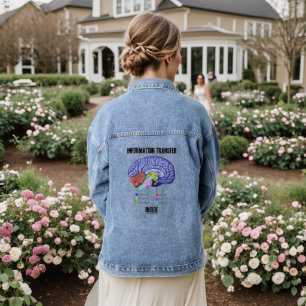 Information Transfer Inside Brain Anatomy Humour Denim Jacket