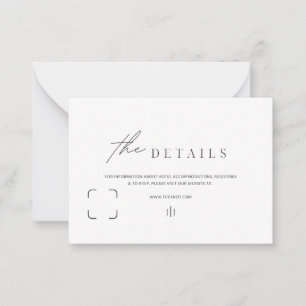 Informational Enclosure Cards Black & White Simple