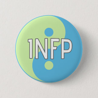 INFP Blue and Green Yin Yang Button
