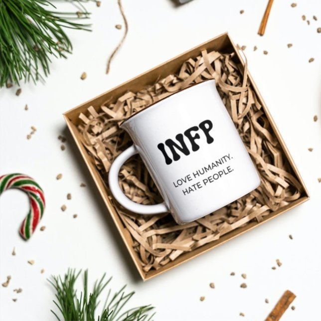 INFP MBTI Funny Mug with Black Text Coffee Mug (Creator Uploaded)