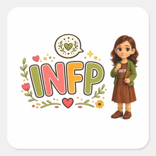 INFP — The Creative Dreamer Square Sticker (Front)