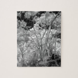 Infra red of trees buildings and trails in Las 2 Jigsaw Puzzle