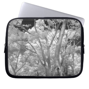 Infra red of trees buildings and trails in Las 2 Laptop Sleeve