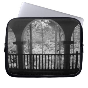 Infra red of trees buildings and trails in Las 3 Laptop Sleeve