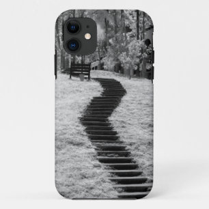 Infra red of trees buildings and trails in Las iPhone 11 Case