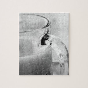 Infrared, Black & White,cup, glass, coffee, Jigsaw Puzzle