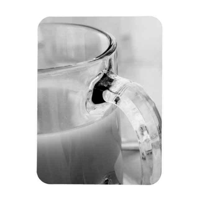 Infrared, Black & White,cup, glass, coffee, Magnet (Vertical)