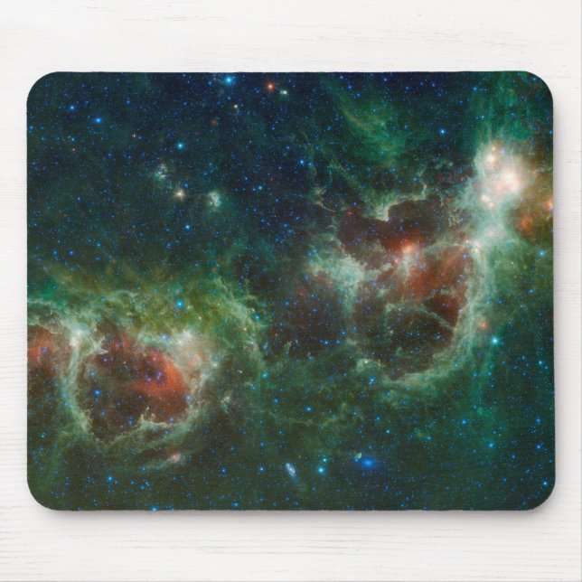 Infrared mosaic of the Heart and Soul nebulae Mouse Mat (Front)