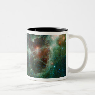 Infrared mosaic of the Heart and Soul nebulae Two-Tone Coffee Mug