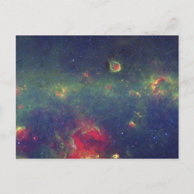 Infrared Portrait of the Inner Milky Way Galaxy Postcard (Front)