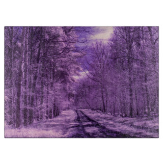 Infrared track through the woods cutting board