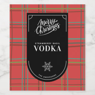Infused Vodka Holiday Wine Label