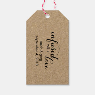 Infused With Love Olive Oil Wedding Favour Tags