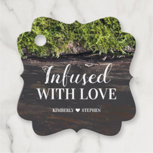 Infused With Love Rustic Forest Wedding Favour Tags
